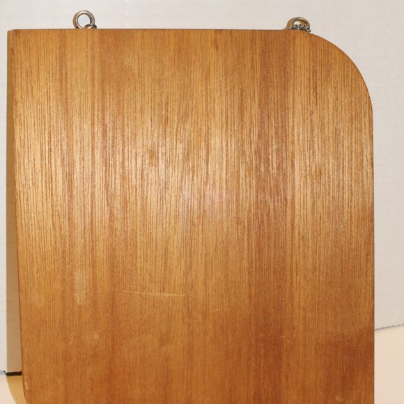 Vintage MCM Wood & Tile cheese hanging board - Picture 4 of 4